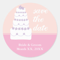 The Wedding Cake Save The Date stickers