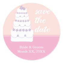 The Wedding Cake Save The Date stickers