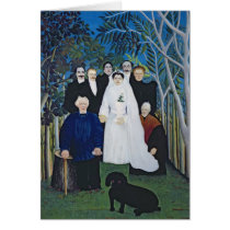 The wedding party, c.1905 greeting card
