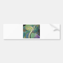 The Wedding Peacock Abstract Art Bumper Sticker