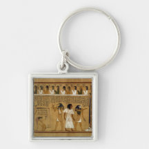 The Weighing of the Heart against Maat's Feather Key Chains