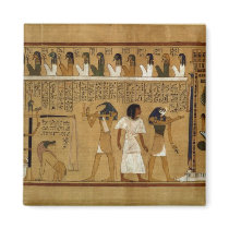 The Weighing of the Heart against Maat's Feather Fridge Magnets