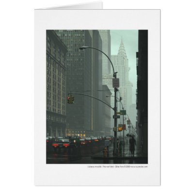 The wet bird / L'oiseau mouillé Greeting Cards by gtran