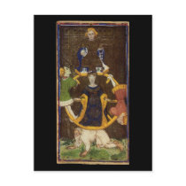 The Wheel of Fortune Tarot Card Post Card