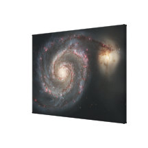 The whirlpool galaxy (M51) and companion galaxy Stretched Canvas Prints