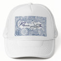 The White and Blue Pure Style Hat by purestyle The White and Blue Pure Style Hat