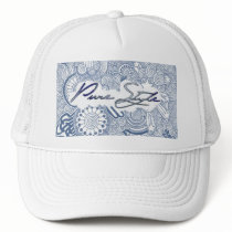 The White and Blue Pure Style Hat by purestyle The White and Blue Pure Style Hat