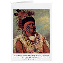 The White Cloud Head Chief Of The Iowa Card
