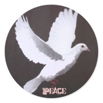 The white dove of Peace Round Sticker