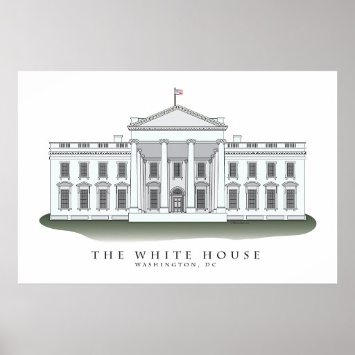 The White House Architectural Print | Zazzle