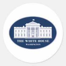 The White House Round Stickers