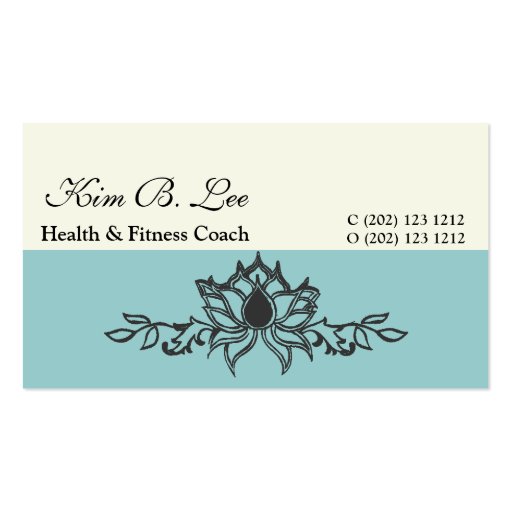 The  White Lotus Flower Business Cards (front side)