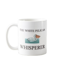 The White Pelican Whisperer mugs by AnimalShirts The White Pelican Whisperer mugs