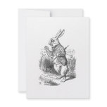 The White Rabbit Checks His Watch Custom Invitations