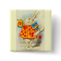 The White Rabbit Full Color Button