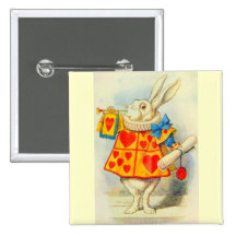 The White Rabbit Full Color Button