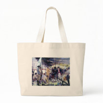 The Whites of Their Eyes by Ken Riley Canvas Bags