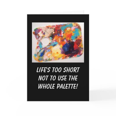 The Whole Palette Note Card by Victoreeah