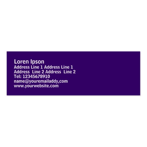 The Whole Point - Dark Violet and White Business Card (back side)