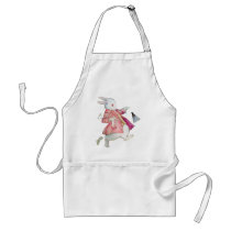 THE WHTE RABBIT RUNS PAST ALICE APRON