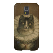 The Widow antique vintage cat painting kitten Cases For Galaxy S5  at Zazzle