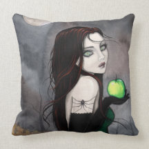 The Widow Gothic Art Throw Pillow