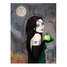 The Widow Gothic WItch Fantasy Art Postcard