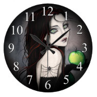 The Widow Gothic Woman with Apple Clock