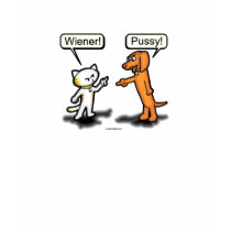 The Wiener Dog and The Pussycat t-shirts by wienertales The Wiener Dog and The Pussycat t-shirts