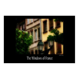 The Windows of France-Street Scene print