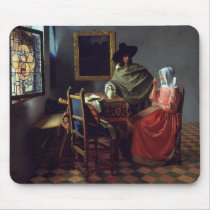 The Wine Glass, Jan Vermeer Mouse Pads