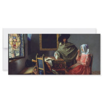 The Wine Glass, Jan Vermeer Rack Card Design