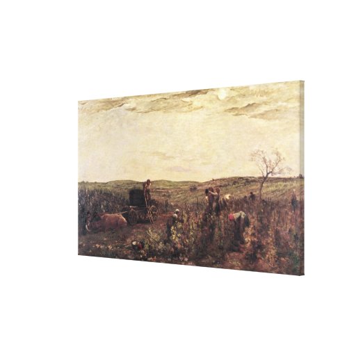 The Wine Harvest in Burgundy, 1863 Gallery Wrap Canvas