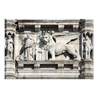 The winged lion of Saint Mark Photo Print