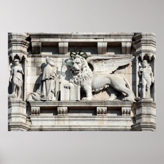 The winged lion of Saint Mark Poster