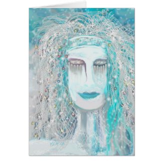 The Winter Queen Digital Painting Art Card