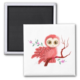 The Wistful Owl Fridge Magnets