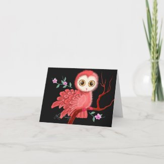 The Wistful Owl Postcard, Note Cards, Greeting
