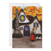 The Witch and her Geese invitations