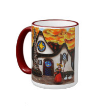 The Witch and her Geese mugs