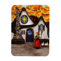 The Witch and her Geese magnets