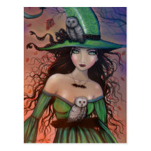 The Witch and th Owls Postcard