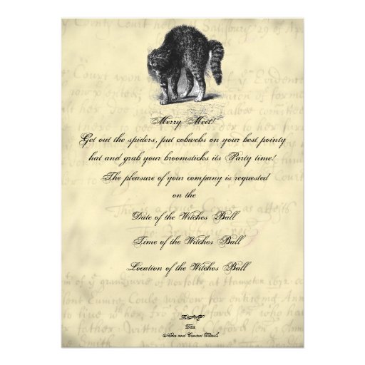 The Witches Ball Halloween Invites