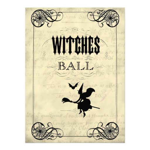 The Witches Ball Halloween Invites