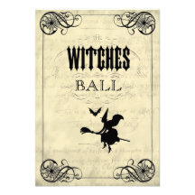The Witches Ball Halloween RSVP Custom Announcements