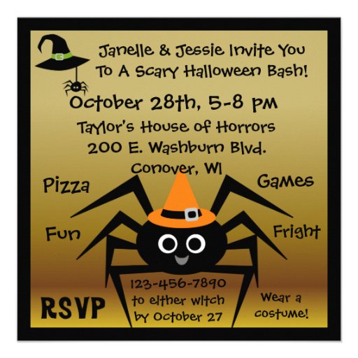 The Witches Halloween Birthday Party Invite