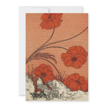 The Wizard of Oz Dorothy and Toto in the Poppy Fie Personalized Invitations