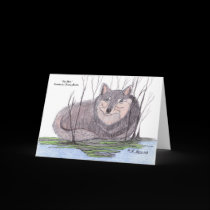 " The Wolf " Greeting Card