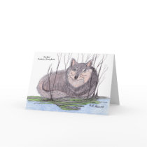 " The Wolf " Greeting Card