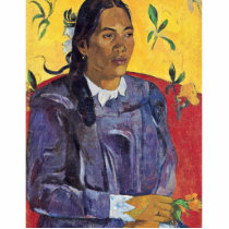 The Woman With The Flower By Gauguin Paul Photo Cut Out